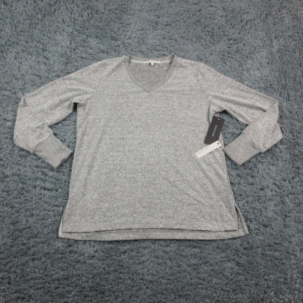 Search For Sanity Sweater Womens Large Heather Gray V Neck Long Sleeve Knit NWT